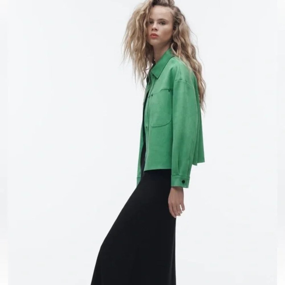 Zara Faux Suede Short Jacket - Picture 2 of 8